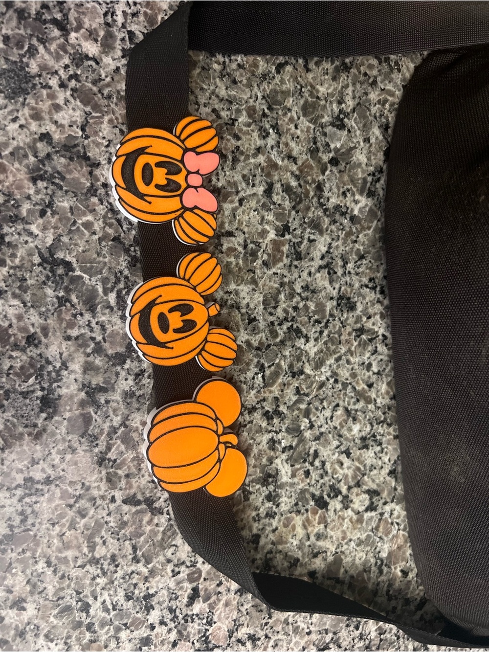 Black with Orange Pumpkin Charm strap